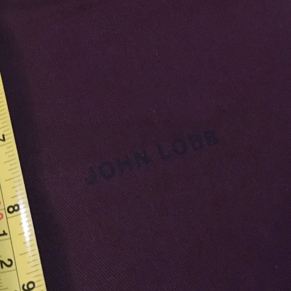 John Lobb Plum Drawstring Dustbag 15” x 9”